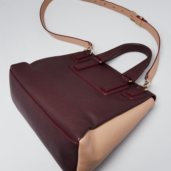 Givenchy Burgundy/Beige Leather Pandora Pure Small Bag - Picture 3 of 12
